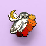 Glitter Punk - Autumn Owl Enamel Pin – Autumn Fall Collection