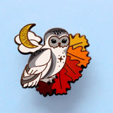 Glitter Punk - Autumn Owl Enamel Pin – Autumn Fall Collection