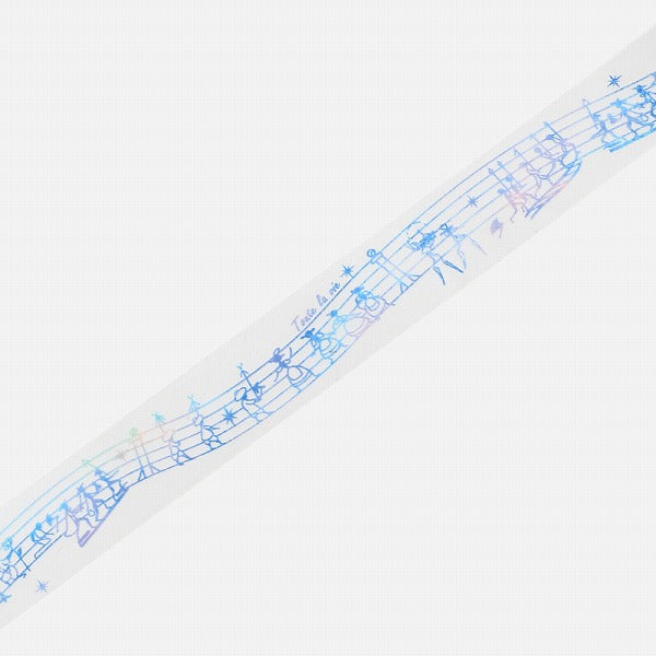 Cinta adhesiva PET transparente con notas musicales de la Marcha de los Enanos