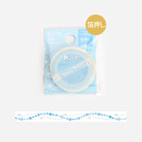 Cinta washi fina de color azul perlado