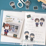 School Uniforms Flake Sticker Change Clothes