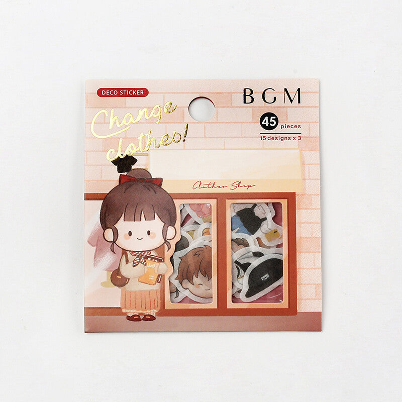 Dress Up Doll Flake Sticker Change Clothes