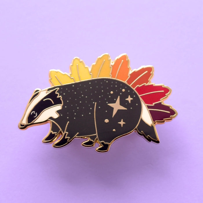 Glitter Punk - Badger Enamel Pin – Autumn Fall Collection
