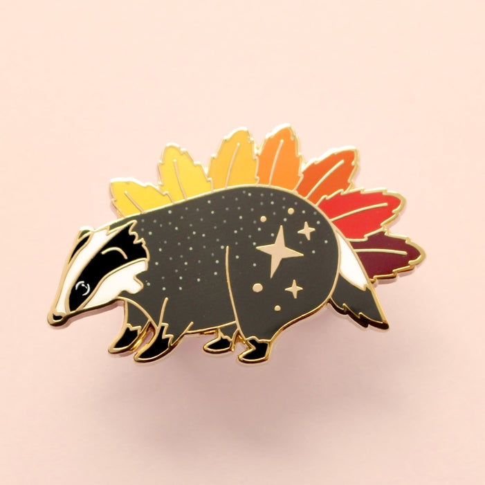 Glitter Punk - Badger Enamel Pin – Autumn Fall Collection