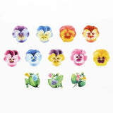 BANDE's popular patterns is back in print! Appearing in the early days of BANDE, this flower sticker combines brightly colored pansies with small flowers. If you stick it along the borders of your notebook or notebook, you can create a decoration that will make you smile, as if you are gathered on a perch.