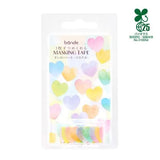 BANDE's popular patterns is back in print! A heart-shaped sticker in a heart-shaped pastel watercolor full of happiness. If you stick it along the borders of your notebook or notebook, you can create a decoration that will make you smile, as if you are gathered on a perch.