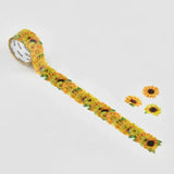 BANDE's popular patterns is back in print! A roll sticker featuring sunflowers blooming full of vitality, one by one. The vivid yellow reminiscent of the summer sun is enough to lift your spirits just by looking at it!