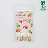 Fresh strawberries and checkered ribbons add a nice accent. Just stick them clockwise in the flipped order to make a girly strawberry wreath.


Product size: Height 20mm× Width 20~25mm
Pattern types: 10 patterns
Number of sheets: 150 sheets
Packaging size: Height 125mm× Width 68mm× Depth 48mm