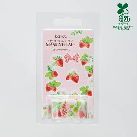 Fresh strawberries and checkered ribbons add a nice accent. Just stick them clockwise in the flipped order to make a girly strawberry wreath.


Product size: Height 20mm× Width 20~25mm
Pattern types: 10 patterns
Number of sheets: 150 sheets
Packaging size: Height 125mm× Width 68mm× Depth 48mm