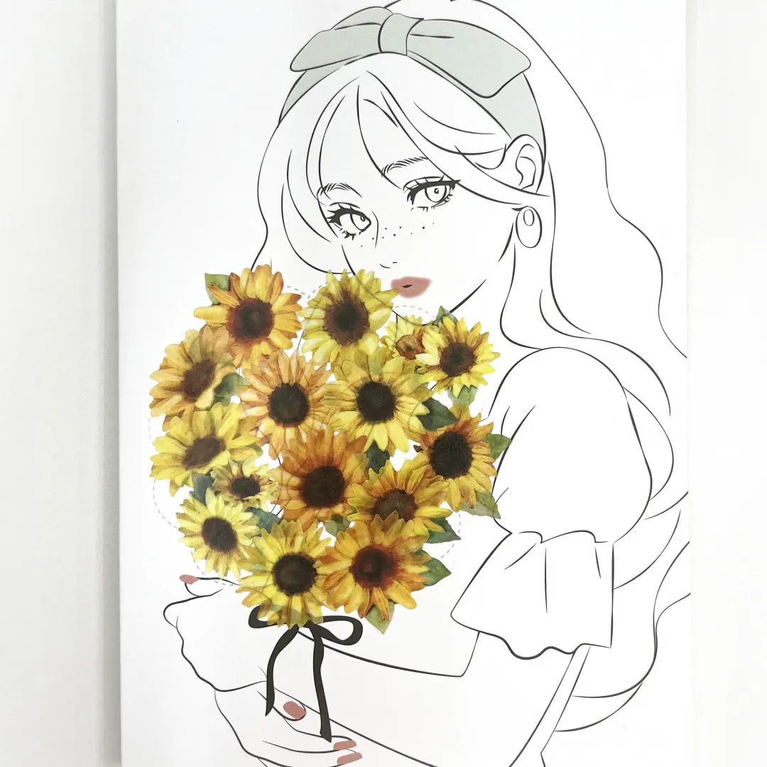 BANDE's popular patterns is back in print! A roll sticker featuring sunflowers blooming full of vitality, one by one. The vivid yellow reminiscent of the summer sun is enough to lift your spirits just by looking at it!