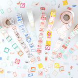 Easy-to-use colors and patterns in "Lunlun / Sugar Pink" design made by Baum Deco! Convenient size for decorating titles or adding accents onto your journal or letters. Use them however you like. Stamp them, add text, or add a little fun. They can also be used to seal letters and envelopes, or to decorate your planner. Fold them in half to use as index stickers or write or stamp them. Each pack contains 1,000 stickers with the same design, making them ideal for business use or sharing.