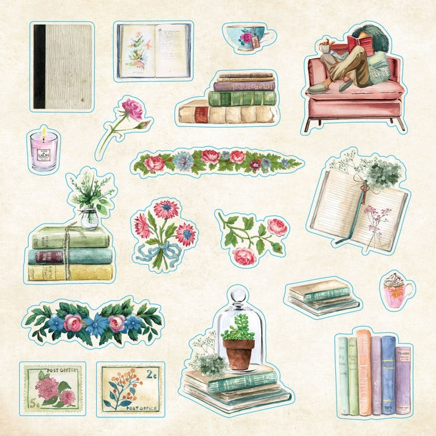 Libro de pegatinas efímeras de Bibliophelia