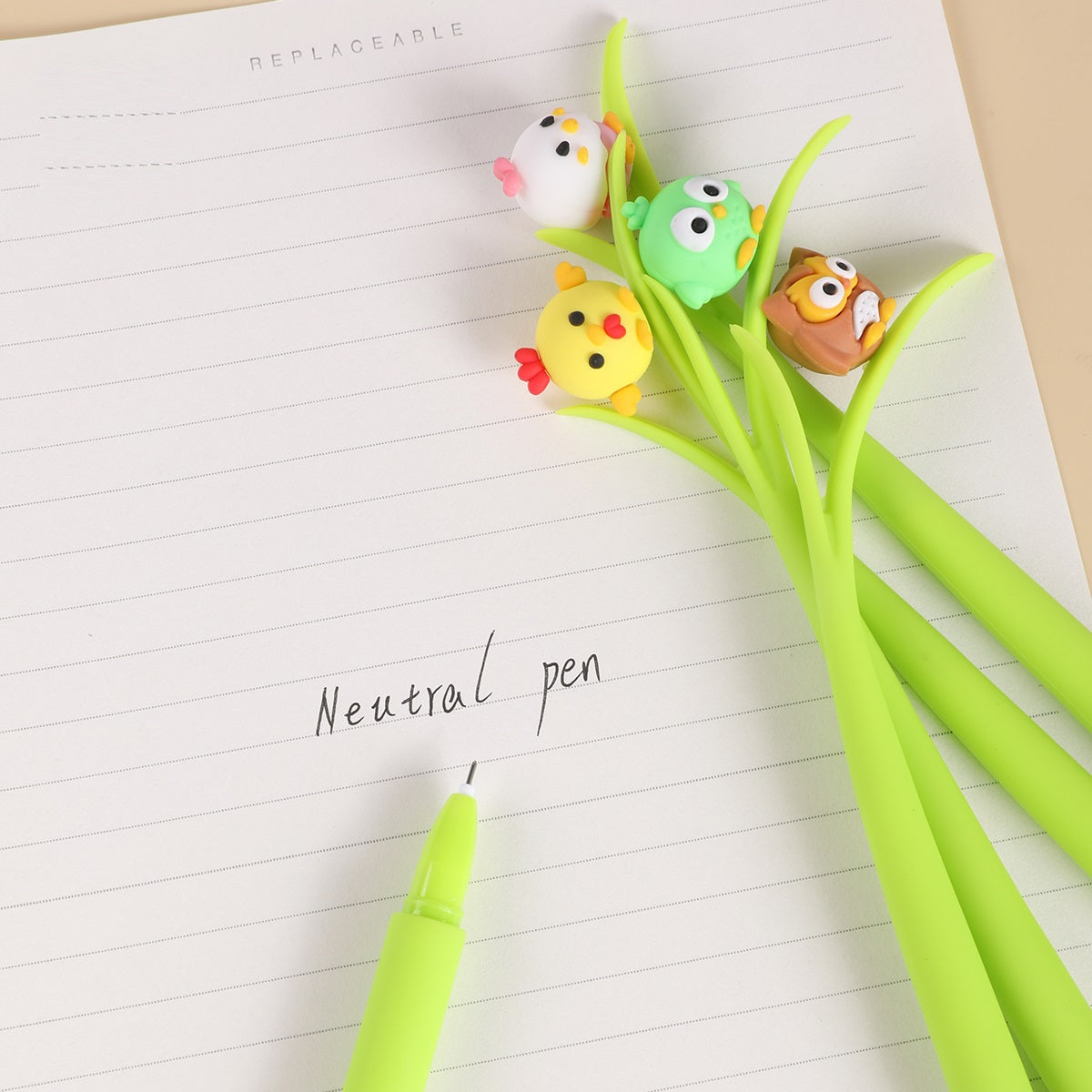 Bird & Owl Wiggle Gel Pen 0.5mm Black Ink