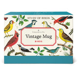 Taza de cerámica con pájaros