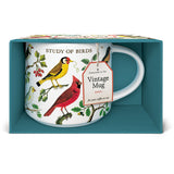 Taza de cerámica con pájaros