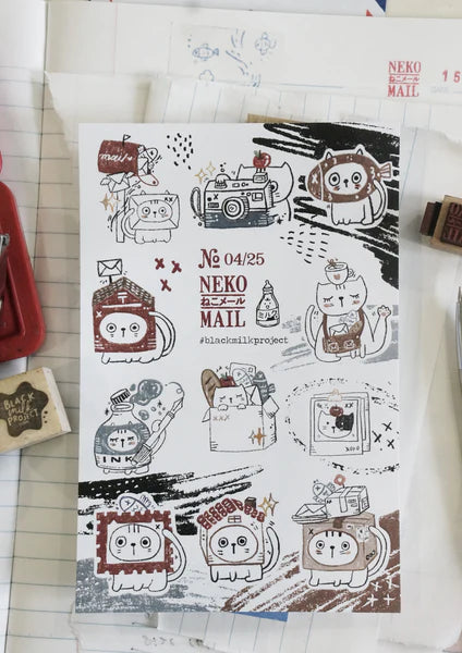Black Milk Project - Neko Mail Paper Sticker Sheet