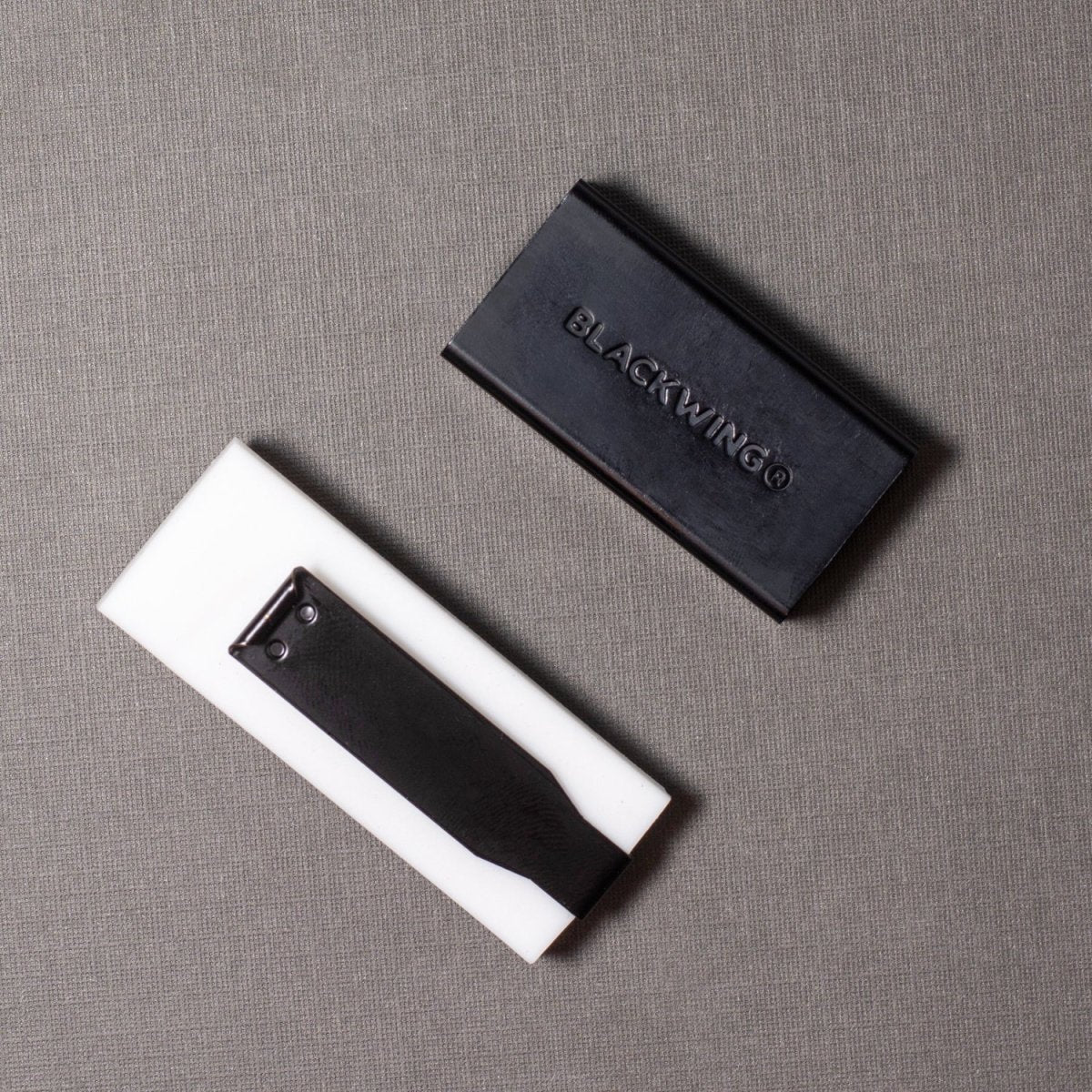 These replacement erasers are designed to be used with the Soft Handheld Eraser + Holder

Each eraser is made of a specialized soft material that erases the dark lines of our graphite cleanly and easily. Use them with our durable aluminum holder that lets you get a solid grip while erasing. The jumbo-sized Blackwing clip also lets you extend the eraser as you use it.