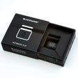 The Blackwing Notebook Clip is designed to keep your pencil and paper together. The clip is made of aluminum and finished with our signature matte black texture. Once you attach the reusable clip to your notebook, your pencil snaps into a durable thermoplastic polymer that won't scuff the lacquer. Perfect for everyday carry—clip it onto your spiral notebook, legal pad, memo book, or reading book to keep your stationery organized.