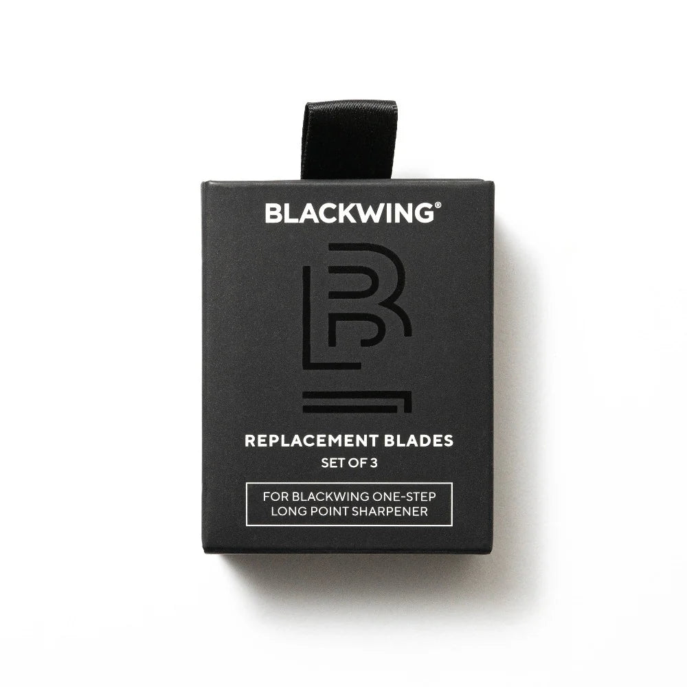 This set comes with three replacement blades for our One-Step Long Point Sharpener. Each blade is made with German steel designed to bend to the One-Step sharpener's unique concave shape. Keep a set on hand so a dull blade never interrupts your creative flow.