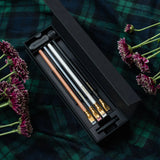 The perfect guide and introduction to Blackwing graphite pencils and accessories. All in one aesthetic and beautiful box set for your desk or an analog gift for the pencil connoisseur, stationery lover, or person in your life that appreciates quality tools.