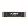 Blackwings have always been known for their iconic, replaceable, square erasers. To replace your eraser, slide the eraser and clip out of the ferrule, remove the clip from the old eraser, place the new eraser into the clip, and insert the new eraser and clip into the ferrule.

Replacement erasers come in sets of 10 and are available in black, white, pink, green, blue, navy blue, orange, yellow, red and grey.