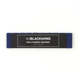 Blackwings have always been known for their iconic, replaceable, square erasers. To replace your eraser, slide the eraser and clip out of the ferrule, remove the clip from the old eraser, place the new eraser into the clip, and insert the new eraser and clip into the ferrule.

Replacement erasers come in sets of 10 and are available in black, white, pink, green, blue, navy blue, orange, yellow, red and grey.