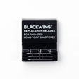 This set comes with three replacement blades for the Blackwing Two-Step Long Point Sharpener. For the best sharpener experience, you don't need to buy a new sharpener, we have high quality sharpener replacement blades made with German Steel that can be swapped out with ease. Here are the three simple steps to replace your dull blades.