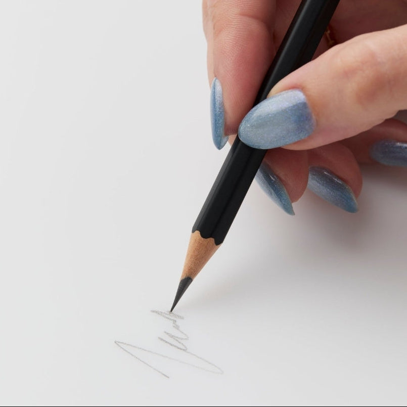 The Blackwing Matte pencil is ideal for drawing, music writing, woodworking, and anyone who prefers a soft, dark line. The Blackwing Matte contains the same soft graphite formulation as the since renamed "Blackwing Palomino."This graphite pencil glides effortlessly for bold shading and smooth writing. Available in Black, Green, and Red.

Blackwing Matte pencils come in a 12-pack gift box that doubles as a pencil cup. Features a Graphite Identification Stamp indicating its "SOFT" graphite core.

All Blackwin