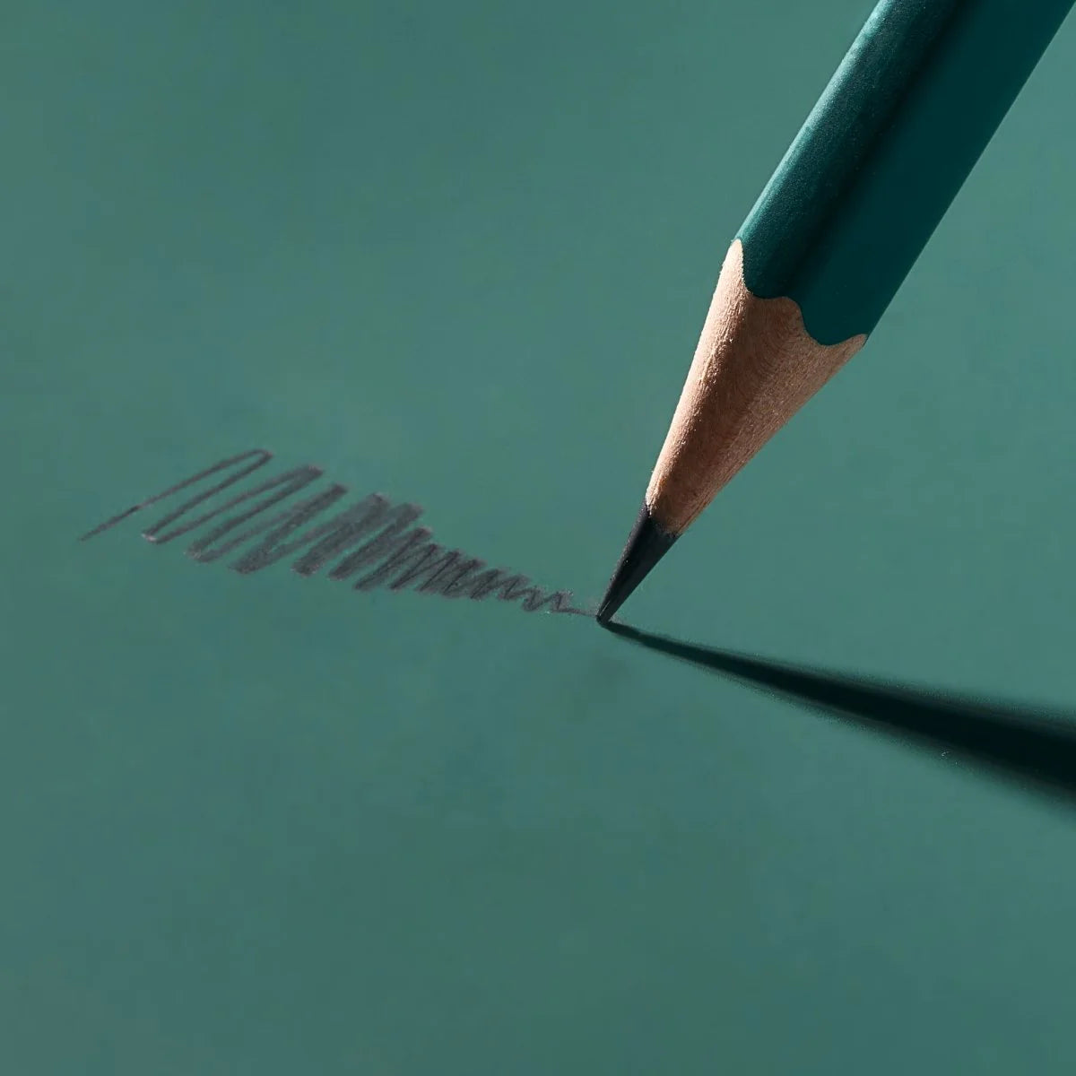 This colorway has a matte green finish, copper imprint, copper ferrule, and taupe eraser. It features a “SOFT” pencil graphite indicator stamp on the barrel. This Blackwing graphite pencil is ideal for musicians, woodworkers, artists, and anyone who prefers a soft, satisfying dark line. The Blackwing Matte pencil is the softest of the four popular core Blackwing models.

Blackwing Matte pencils come in a 12-pack gift box that also doubles as a pencil cup. The Blackwing Matte has the soft same pencil graphit
