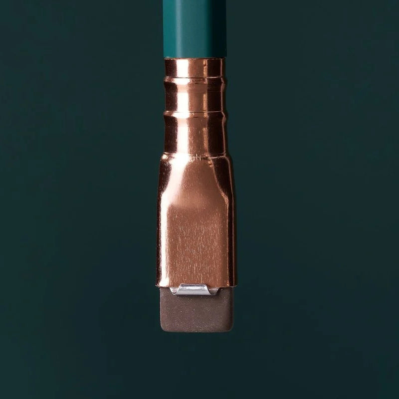 This colorway has a matte green finish, copper imprint, copper ferrule, and taupe eraser. It features a “SOFT” pencil graphite indicator stamp on the barrel. This Blackwing graphite pencil is ideal for musicians, woodworkers, artists, and anyone who prefers a soft, satisfying dark line. The Blackwing Matte pencil is the softest of the four popular core Blackwing models.

Blackwing Matte pencils come in a 12-pack gift box that also doubles as a pencil cup. The Blackwing Matte has the soft same pencil graphit