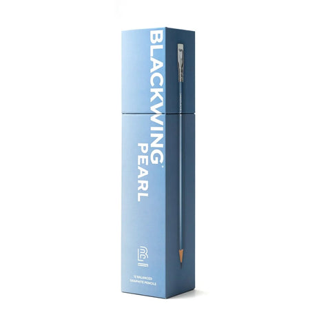 A favorite of calligraphers and illustrators, the Blackwing Pearl pencil includes a balanced and smooth graphite core that is softer than the graphite found in the Blackwing 602 but firmer than the graphite found in the Blackwing Matte. Perfect for daily writing, journaling, and sketching. Each pencil features a pearlescent white, pink, or blue finish, our iconic square Blackwing ferrule, and a replaceable eraser.&nbsp;

Blackwing Pearl pencils come in a 12-pack gift box that doubles as a pencil cup.&nbsp;
