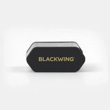 The Blackwing Two-Step Long Point Sharpener creates a sturdy pencil point using a two-step sharpening process. The first hole sharpens the wood, and the second hole precisely sharpens the graphite core, resulting in a strong, sharp point that resists breakage.