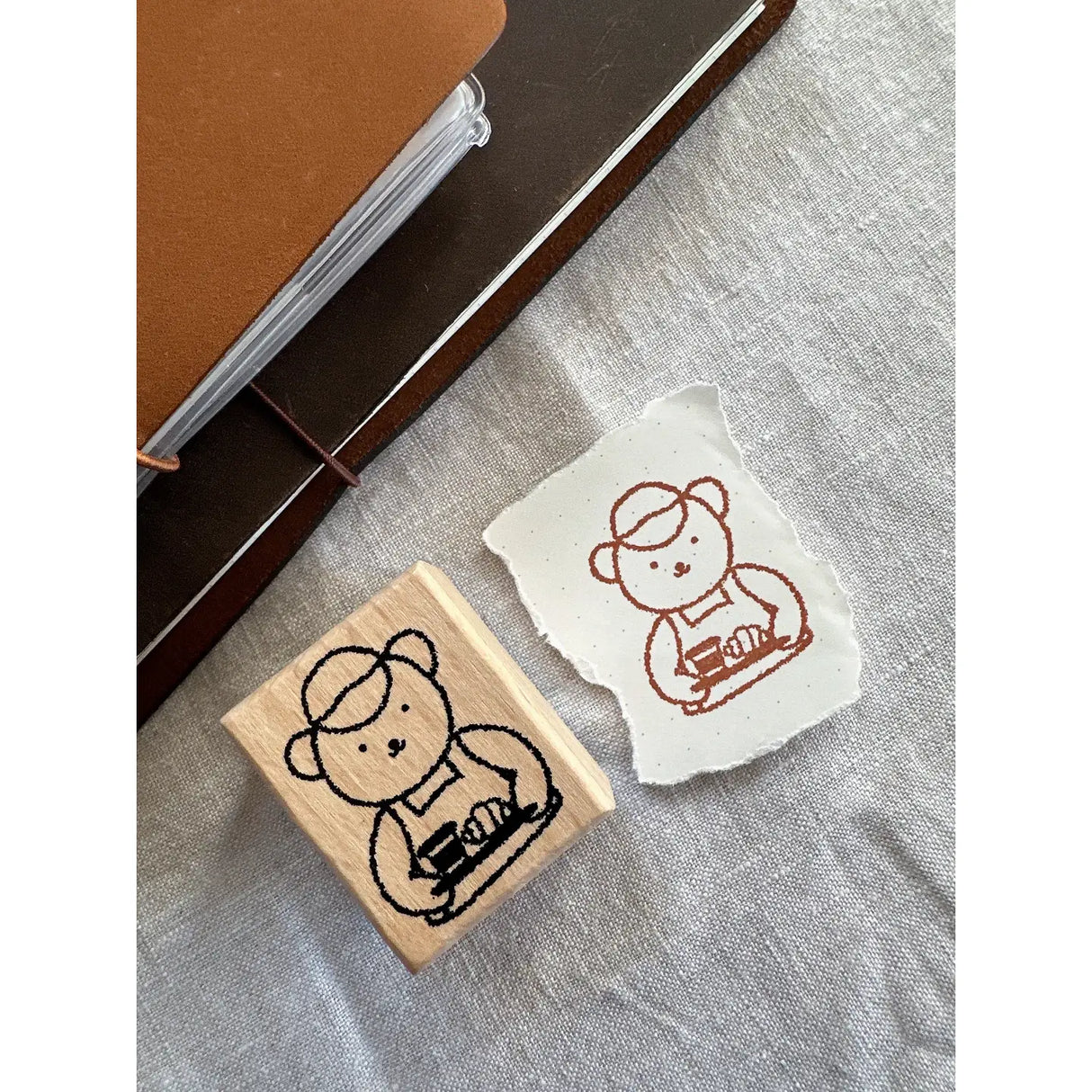 Our adorable Bear wooden stamps are here! Our stamps add a sweet and cute touch to your planner or journal. Add them in your journaling, planning, and memory keeping spreads!

Stamped image is approximately 1.1"x1.4".