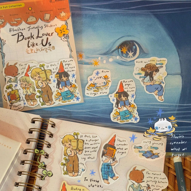 Printed on soft matte paper stickers.
For indoor use, not waterproof or scratch-proof.
Perfect for book journals, annotations, penpal letters, or simply celebrating the magic of being a book lover.
10-piece journaling sticker pack.˚ ༘ *
Full collection with hand-written quote designs.