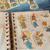 Printed on soft matte paper stickers.
For indoor use, not waterproof or scratch-proof.
Perfect for book journals, annotations, penpal letters, or simply celebrating the magic of being a book lover.
10-piece journaling sticker pack.˚ ༘ *
Full collection with hand-written quote designs.