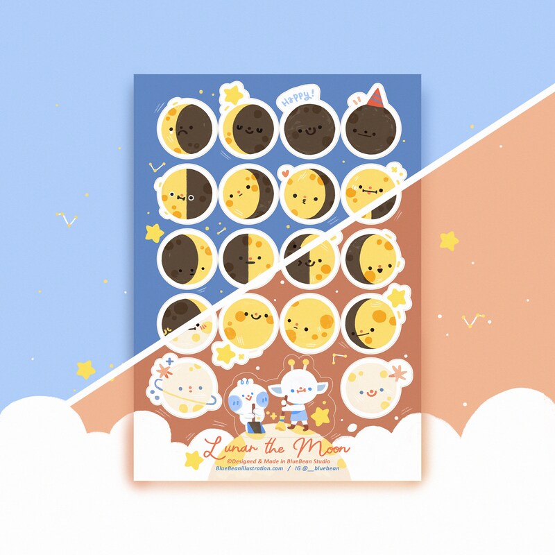 Here is where whimsical illustrations and delightful goodies come to life. Add a touch of artistry to your world.

Sticker sheer featuring artwork from Blue Bean Illustrations

Approximately 4.5in x 5.5in

Comes with one sticker sheet