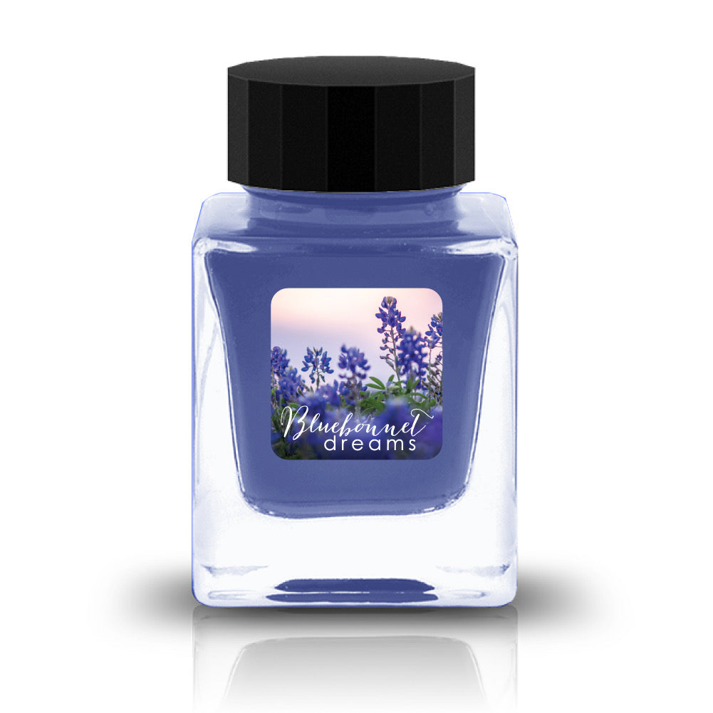 An exclusive TONO & LIMS ink inspired by Texas bluebonnets. Bluebonnet Dreams returns in a bright, vivid blue perfect for writing, journaling, and art.