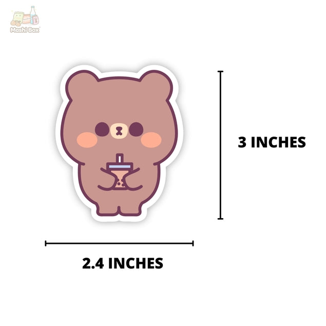 Adhesivo de vinilo impermeable del oso Boba 