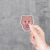 Adhesivo de vinilo impermeable del oso Boba 