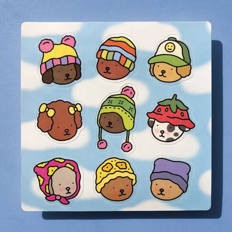 Bobbie Goods Sticker Sheet - Crazy Hat

Sheet of 9 stickers
Each sticker is about 1.5"
Sheet is 5" x 5"
Glossy finish