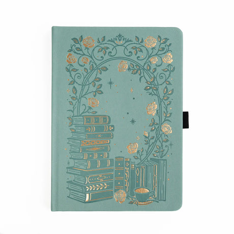 A love letter to book lovers, the Books of Beauty Reading Notebook is designed for cozy reading moments and thoughtful reflection.

Featuring a soft vegan leather cover in a dreamy seafoam hue, delicate gold-foil accents, and an elegant interior end page pattern, this notebook is as beautiful as it is functional—perfect for reading logs, book reviews, TBR lists, and journaling your favorite quotes.

A timeless addition to any stationery or bookish collection—ideal for readers, writers, and journal lovers.