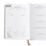 A love letter to book lovers, the Books of Beauty Reading Notebook is designed for cozy reading moments and thoughtful reflection.

Featuring a soft vegan leather cover in a dreamy seafoam hue, delicate gold-foil accents, and an elegant interior end page pattern, this notebook is as beautiful as it is functional—perfect for reading logs, book reviews, TBR lists, and journaling your favorite quotes.

A timeless addition to any stationery or bookish collection—ideal for readers, writers, and journal lovers.