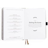 A love letter to book lovers, the Books of Beauty Reading Notebook is designed for cozy reading moments and thoughtful reflection.

Featuring a soft vegan leather cover in a dreamy seafoam hue, delicate gold-foil accents, and an elegant interior end page pattern, this notebook is as beautiful as it is functional—perfect for reading logs, book reviews, TBR lists, and journaling your favorite quotes.

A timeless addition to any stationery or bookish collection—ideal for readers, writers, and journal lovers.
