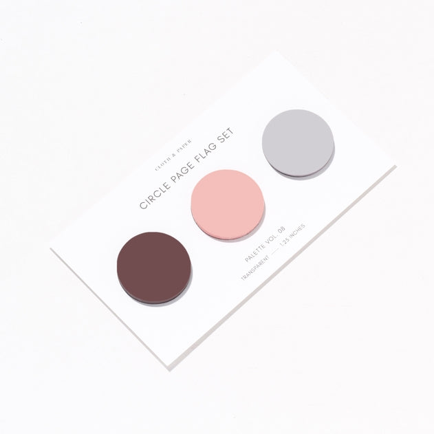 Cloth & Paper - Circle Page Flag Trio | Bordeaux/Peony/Champagne Vol 8