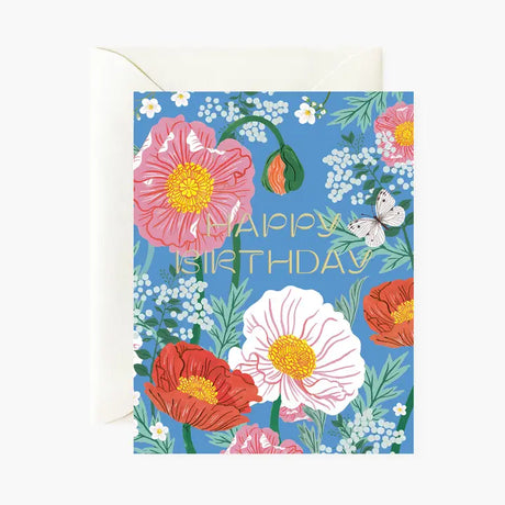 A lovely birthday card based on Oana Befort's&nbsp;hand-painted watercolor &amp; gouache works.

~ A2 (4¼" x 5½") folded-card
~ Warm white heavy card stock, matte
~ Matte gold foil
~ Full color&nbsp;
~ Blank interior