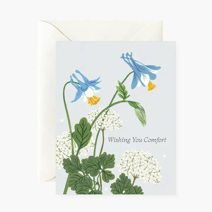 A lovely card created after hand-painted watercolor and gouache works.

~ A2 (4¼" x 5½") folded-card
~ White heavy card stock, matte
~ Full color&nbsp;
~ Blank interior
~ Paired with A2 envelope