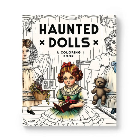 Eighty pages of haunted dolls staring back at you while you color them in. Ideal for people who find regular coloring books a little too cheerful. Each illustration is detailed enough to keep you busy, unsettling enough to explain your taste in décor. Good for beginners, great for people who already own too much gothic art. Makes an excellent gift for someone you understand completely.