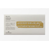 TRAVELER'S COMPANY Brass Template Bookmark Alphabet