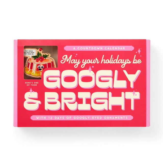 Googly eyes make everything better–even the holidays. That’s why our ‘12 days of Christmas’ inspired countdown calendar features a new googly-eyed wooden ornament to hang on your tree every day–and not just a crapload of swimming swans or whatever. They’re perfect for adding just the right touch of seasonal snark to your holiday festivities.

These ornaments transform classic Christmas novelties into tiny works of art with vibrant colors, whimsical designs, and a playful personality. 