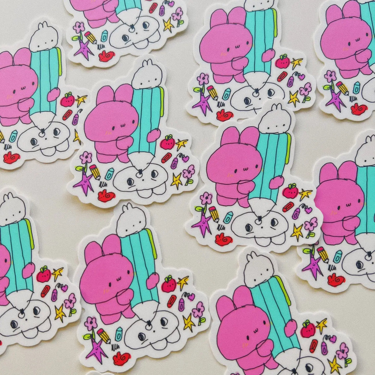 tabetaaii - Bunny Doodle Sticker
